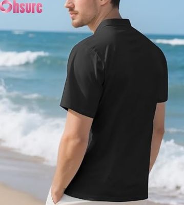 Ανδρικά Casual Henley T-Shirts Κλασικά Κουμπιά Μονόχρωμα Καλοκαιρινά Μπλουζάκια