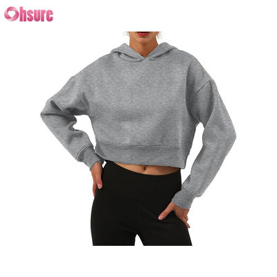 Αθλητικά Ρούχα Γυναικεία Pullover Tops Οργανικό Βαμβακερό Fleece Αθλητικά Φούτερ με Κουκούλα Προσαρμοσμένο λογότυπο Γυναικεία Φούτερ για Γυμναστική