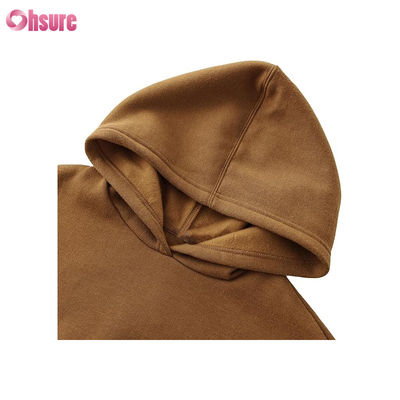 Αθλητικά Ρούχα Γυναικεία Pullover Tops Οργανικό Βαμβακερό Fleece Αθλητικά Φούτερ με Κουκούλα Προσαρμοσμένο λογότυπο Γυναικεία Φούτερ για Γυμναστική