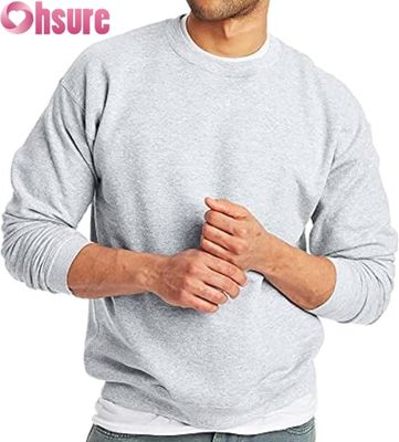 Ανδρικό Βασικό Φούτερ Crewneck | Απλό Fleece Pullover | OEM με Προσαρμοσμένο Λογότυπο