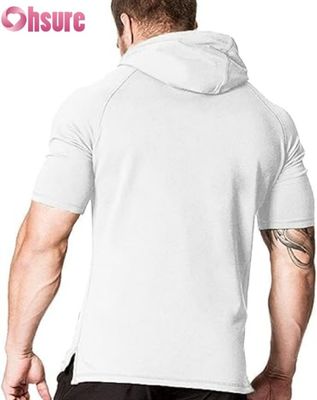 Άνδρες Κοντά μανίκια Hoodie Casual πουλόβερ Hooded T-shirt OEM ODM κατασκευαστής