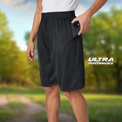 Ultra Performance Άνδρες Αθλητικό Mesh Short's Άνδρες Μπάσκετ Shorts γυμναστήριο γυμναστική & Sport Short με τσέπες για άνδρες