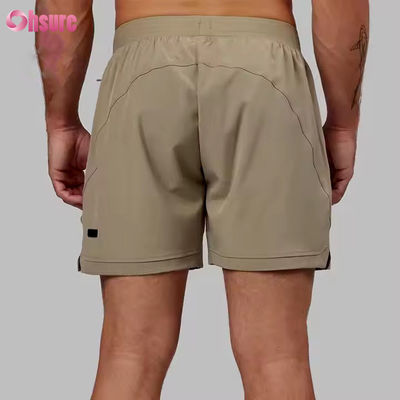 Προσαρμοσμένο Υψηλής Ποιότητας Νάιλον Spandex Split Hem 5 σε 2 σε 1 Αθλητική Προπόνηση Αθλητικά γυμναστήριο Shorts για άνδρες