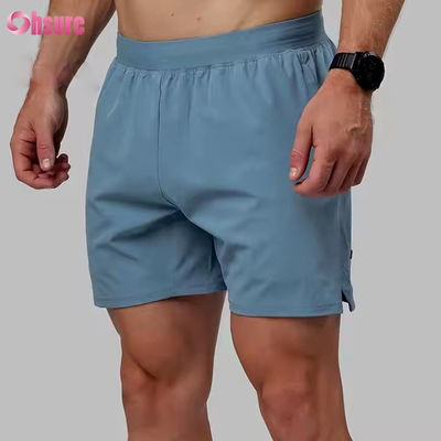 Προσαρμοσμένο Υψηλής Ποιότητας Νάιλον Spandex Split Hem 5 σε 2 σε 1 Αθλητική Προπόνηση Αθλητικά γυμναστήριο Shorts για άνδρες