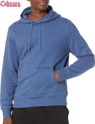 Άνδρες Casual Solid Color Long Sleeve Πουλόβερ Hoodie με Drawstring Αθλητική τσέπη Προσαρμοσμένο Sweatshirt μόδας