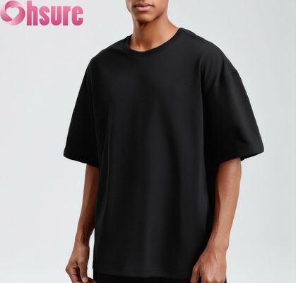 2025 Τ-Shirt βαμβακιού ανδρών Premium Casual Regular Fit Soft Breathable Solid Pattern πλεκτό ύφασμα χονδρικό