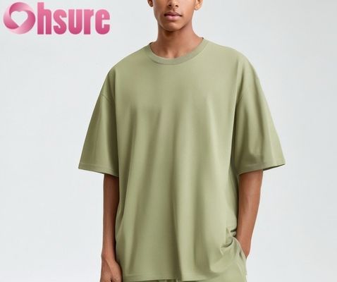 2025 Τ-Shirt βαμβακιού ανδρών Premium Casual Regular Fit Soft Breathable Solid Pattern πλεκτό ύφασμα χονδρικό