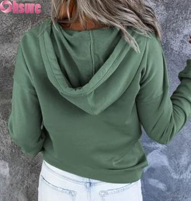 Γυναικεία Casual Loose Fit Long Sleeve Sweater Button-Up Hooded Sweatshirt Προσωπικό λογότυπο πλεγμένο για το φθινόπωρο και το χειμώνα με τσέπες