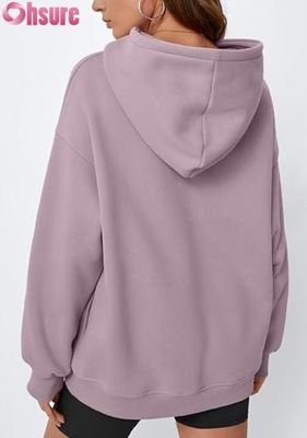 Γυναίκες Μεγάλου μεγέθους Hoodie Φούσχα Σκληρό χρώμα πουλόβερ Sweatshirt με τσέπη.