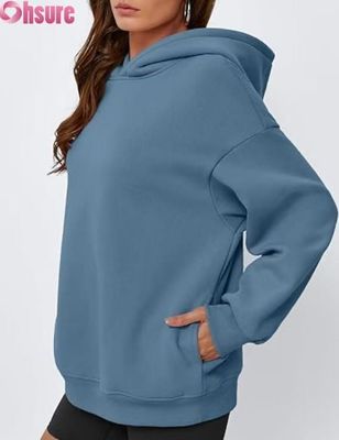 Γυναίκες Μεγάλου μεγέθους Hoodie Φούσχα Σκληρό χρώμα πουλόβερ Sweatshirt με τσέπη.