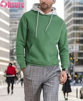Ανδρικά Casual Long Sleeve Pullover Hoodie Sweatshirt με μπροστινή τσέπη
