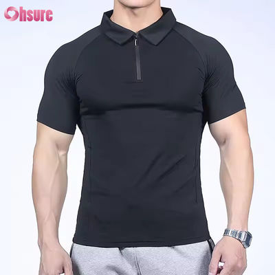 Αθλητικό μπλουζάκι Ice Silk Fabric υψηλής ποιότητας γρήγορης ξήρανσης, αναπνεύσιμο καλοκαιρινό γυμναστηριακό μπλουζάκι Dri Muscle Fit ανδρικό Polo