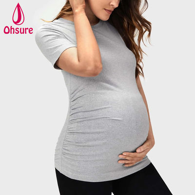 Χονδρική Πολυτεχνία Custom Bamboo Soft Nursing Clothing Fitness Breastfeeding Tee Maternity Tops Yoga t Shirt