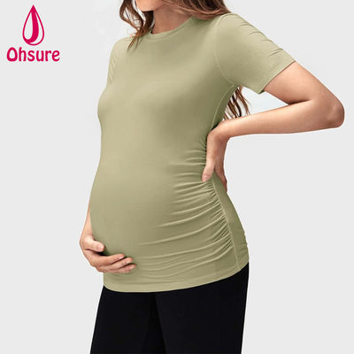 Χονδρική Πολυτεχνία Custom Bamboo Soft Nursing Clothing Fitness Breastfeeding Tee Maternity Tops Yoga t Shirt
