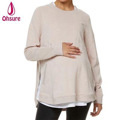 Χειμωνιάτικα Εγκυμοσύνης Ρούχα Plus Size Θηλασμού Ρούχα Μαλακό Fleece Θηλασμού Hoodie Με Πλαϊνό Φερμουάρ Μητρότητας Φούτερ Γυναικών