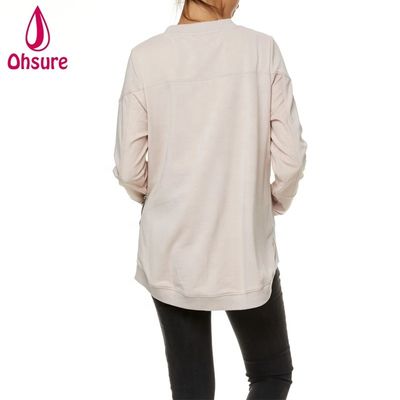 Χειμωνιάτικα Εγκυμοσύνης Ρούχα Plus Size Θηλασμού Ρούχα Μαλακό Fleece Θηλασμού Hoodie Με Πλαϊνό Φερμουάρ Μητρότητας Φούτερ Γυναικών