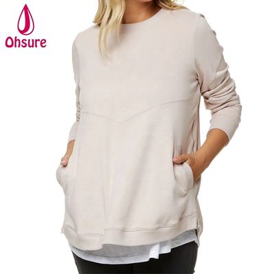 Χειμωνιάτικα Εγκυμοσύνης Ρούχα Plus Size Θηλασμού Ρούχα Μαλακό Fleece Θηλασμού Hoodie Με Πλαϊνό Φερμουάρ Μητρότητας Φούτερ Γυναικών