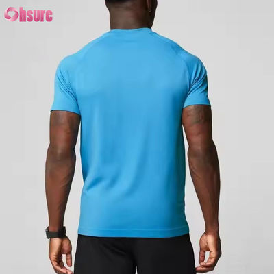 Προσαρμοσμένο Πολυεστέρα Spandex ελαφρύς βάρος αναπνέει λεπτός μυς Εγκατασκευασμένο αθλητικό γυμναστήριο t μπλουζάκι για άνδρες