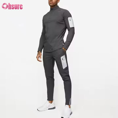 Προσαρμοσμένο Αθλητικό Ένδυμα Active Sports Wear Slim Fit 1/4 Quarter Zip Jogging Track Top Ανδρικό Συμπιεστικό Μπλουζάκι Γυμναστηρίου Μακρυμάνικο