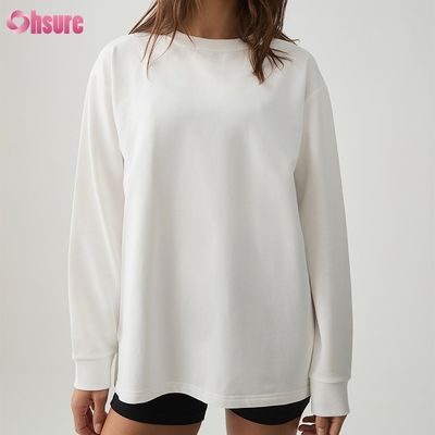 Γυναικείο μακρυμάνικο T-shirt Custom Double Side O Neck Blank Plain Cropped Top Crossed Bottom Athletic Spandex