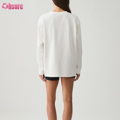 Γυναικείο μακρυμάνικο T-shirt Custom Double Side O Neck Blank Plain Cropped Top Crossed Bottom Athletic Spandex