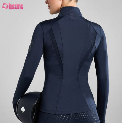 Προσαρμόσιμη γυναικεία προπόνηση Zipper Quick Dry Outwork Αθλητικά ρούχα Μεγάλο μανίκι Jacket Στενό τρέξιμο Fitness Top