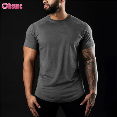 Χονδρικής Νέο Στυλ Ανδρικά T-Shirts Γρήγορης Στέγνωσης Fitness Αθλητικά Casual Bodybuilding Custom Λογότυπο Ρούχα Πλεκτό Ύφασμα Εκτύπωση
