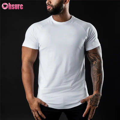Χονδρικής Νέο Στυλ Ανδρικά T-Shirts Γρήγορης Στέγνωσης Fitness Αθλητικά Casual Bodybuilding Custom Λογότυπο Ρούχα Πλεκτό Ύφασμα Εκτύπωση