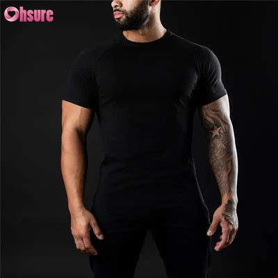 Χονδρικής Νέο Στυλ Ανδρικά T-Shirts Γρήγορης Στέγνωσης Fitness Αθλητικά Casual Bodybuilding Custom Λογότυπο Ρούχα Πλεκτό Ύφασμα Εκτύπωση