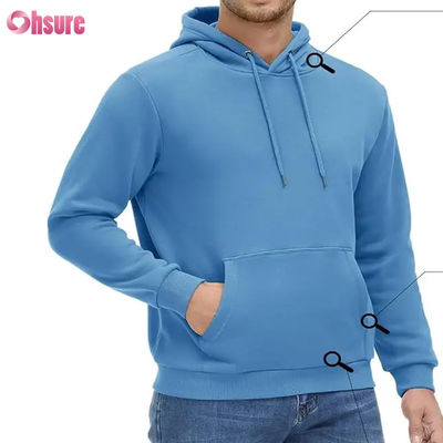 Ανδρικά Αθλητικά Φούτερ με Κουκούλα Fleece Επένδυση, Αθλητικά, Αθλητικά Πουλόβερ με Τσέπη, Κενό Φούτερ, Υψηλής Ποιότητας Υφαντό 1 Τεμάχιο