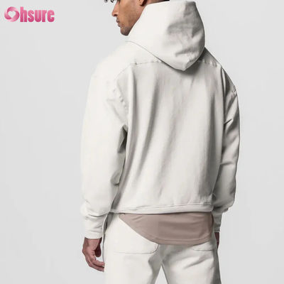 Ανδρικό Χοντρό Αθλητικό Φούτερ Oversized 100% Βαμβάκι Βασικό Μονόχρωμο Μακρυμάνικο Πουλόβερ Φούτερ Τσέπη Χειμερινό Βασικό Jersey