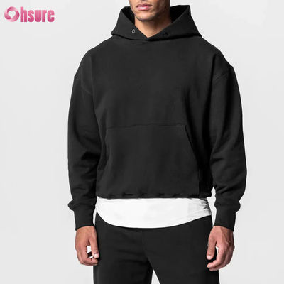 Ανδρικό Χοντρό Αθλητικό Φούτερ Oversized 100% Βαμβάκι Βασικό Μονόχρωμο Μακρυμάνικο Πουλόβερ Φούτερ Τσέπη Χειμερινό Βασικό Jersey
