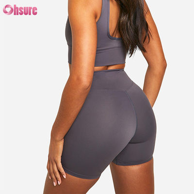 Χονδρικό γυμναστήριο Crossover Γιόγκα Sports Shorts No Front Seam Shorts Running Shorts για Γυναίκα