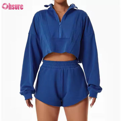 Νέα ζεστά αθλητικά φούτερ Casual Loose Stand Collar Top Custom Γυναικεία φούτερ για τρέξιμο και γυμναστική