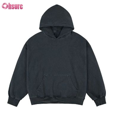 Καυτή Πώληση 100% Βαμβακερό Acid Washed Oversized Custom Private logo Box Fit Hoodie για Άνδρες