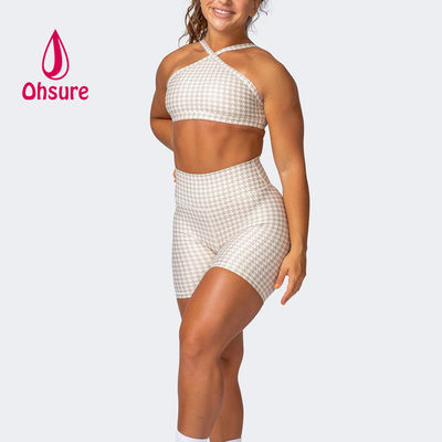 OEM 2 τεμάχια σύνολο Αθλητικά Bra&Scrunch Butt Shorts Μπάσκετ Shorts γυμναστήριο Fitness Sets γυναικεία Shorts