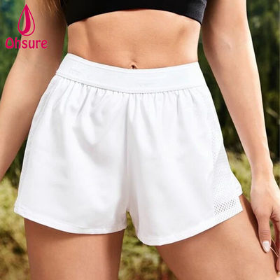 Γυναίκες γυμναστήριο Γιόγκα Sports Shorts Wholesale Custom Logo 93% Polyester, 7% Spandex High Waist Ελαστική μέση 2 σε 1 Casual Woven XS-XXL