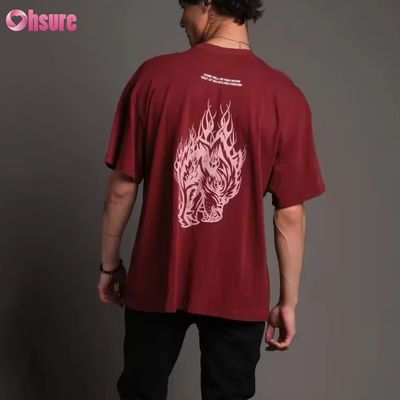 Υπερμεγέθους 300GSM βαρύ βάρος T-shirt κενό Custom 100% βαμβάκι Custom εκτυπωμένα γυναικεία T-shirts