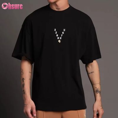 Υπερμεγέθους 300GSM βαρύ βάρος T-shirt κενό Custom 100% βαμβάκι Custom εκτυπωμένα γυναικεία T-shirts