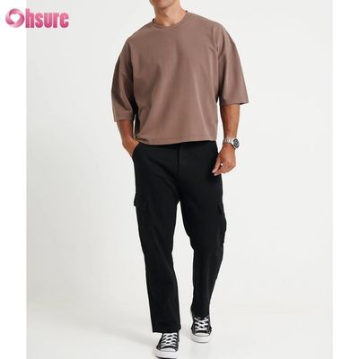 Τ-Shirt για άνδρες με μεγάλο μέγεθος με κολάρο από βαμβάκι