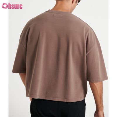 Τ-Shirt για άνδρες με μεγάλο μέγεθος με κολάρο από βαμβάκι