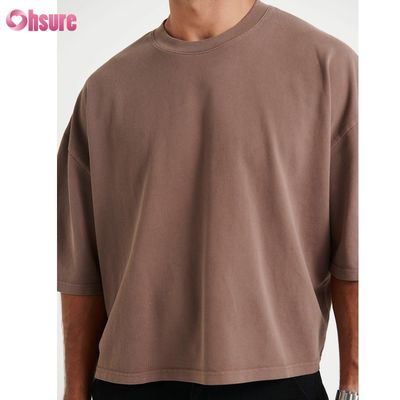 Τ-Shirt για άνδρες με μεγάλο μέγεθος με κολάρο από βαμβάκι