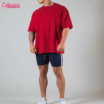 Ανδρικό Γυμναστηρίου Bodybuilding Fitness Χαλαρό Casual Ανδρικό Oversized T-shirt Βασικό Στυλ