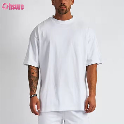 Προσαρμοσμένο λογότυπο Streetwear βαρύ T-Shirt εκτυπωμένο μαύρο βαμβάκι βαρύ πτώμα ώμος παχύ κενό T-Shirt