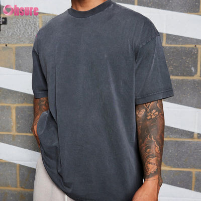 Ανδρικά Αθλητικά Ρούχα Βαμβακερά Acid Washed Oversized Fitness Training Gym T Shirts Υψηλής Ποιότητας Custom Logo Running for Men Casual Woven