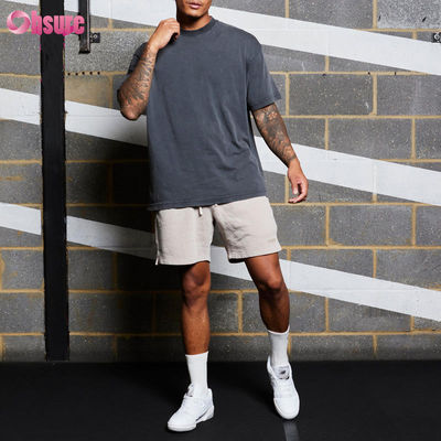 Ανδρικά Αθλητικά Ρούχα Βαμβακερά Acid Washed Oversized Fitness Training Gym T Shirts Υψηλής Ποιότητας Custom Logo Running for Men Casual Woven