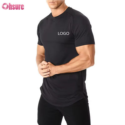 Χονδρικός πώληση US Size Fitness Apparel Άνδρες γυμναστήριο Sport T-shirts αναπνευστικά High Elastic Quick Dry Running Slim Fit T-shirts