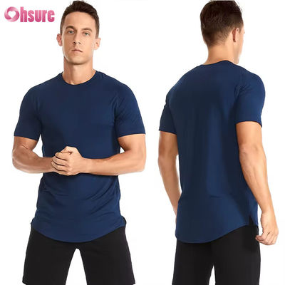 Χονδρικός πώληση US Size Fitness Apparel Άνδρες γυμναστήριο Sport T-shirts αναπνευστικά High Elastic Quick Dry Running Slim Fit T-shirts
