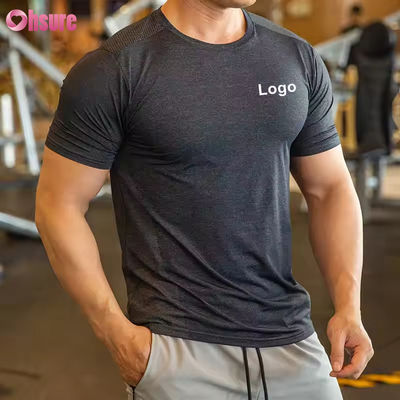 Άνδρες Αθλητικά Top Activewear T-Shirt Πολυέστερο Spandex Άνδρες ρούχα τρέξιμο γυμναστήριο Ελαφρύς Βάρος Αθλητικά Ελαστικά T-Shirt