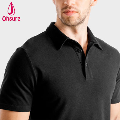 OEM Custom Logo Shirt Summer Office Gym Σπαντέξ / Νάιλον Προσωπικός προπονητής ανδρών Εργασιακά ρούχα Άνδρες Πολοκάμισα Χλωστό Casual XS-2XL